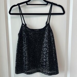 Review Black Sequin Cami Top – Size XS